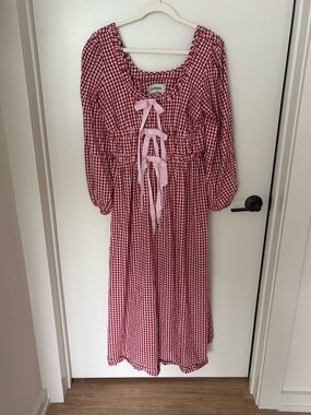 khaite midi dress Khaite Dixi Dress in Almandine - Almandine Designer Dress